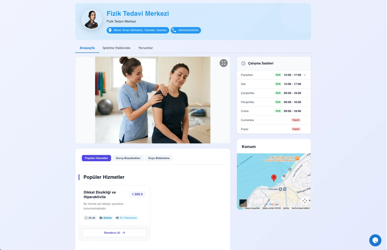 Web Sitesi Şablon Vitrini