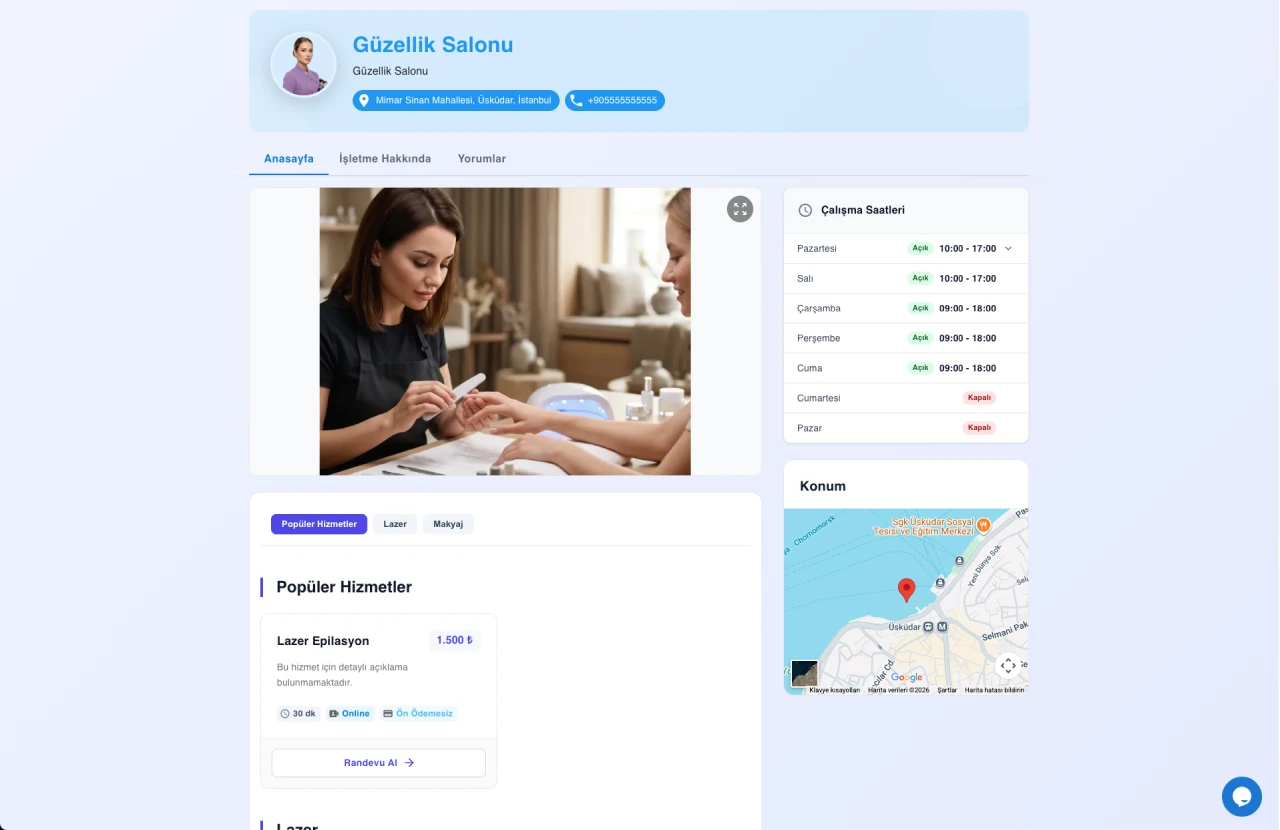 Web Sitesi Şablon Vitrini