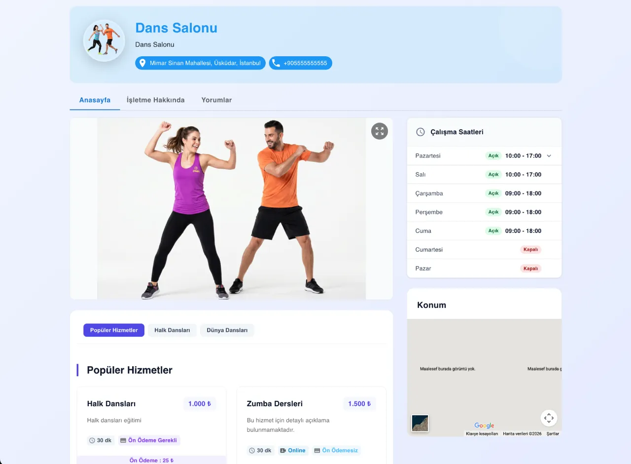 Web Sitesi Şablon Vitrini