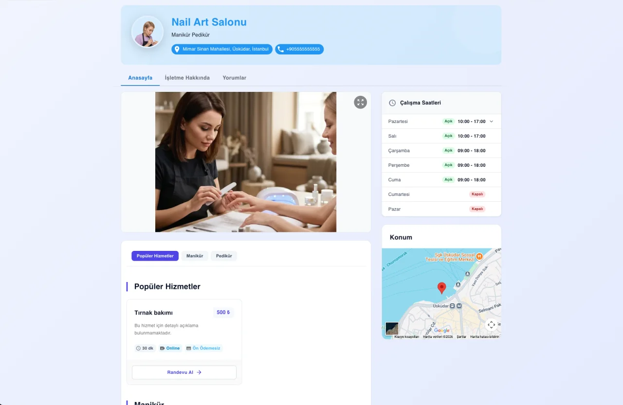 Web Sitesi Şablon Vitrini