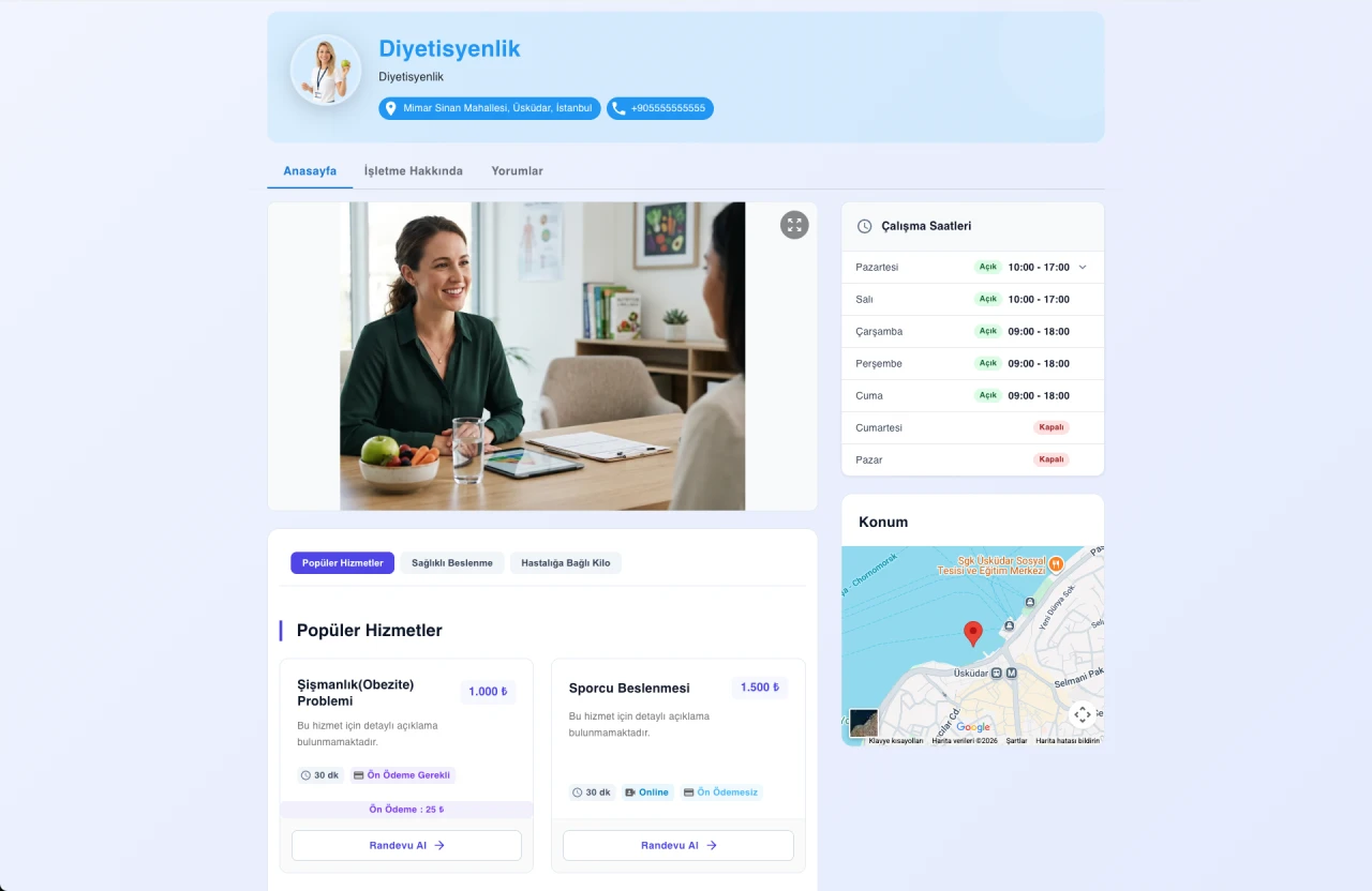 Web Sitesi Şablon Vitrini