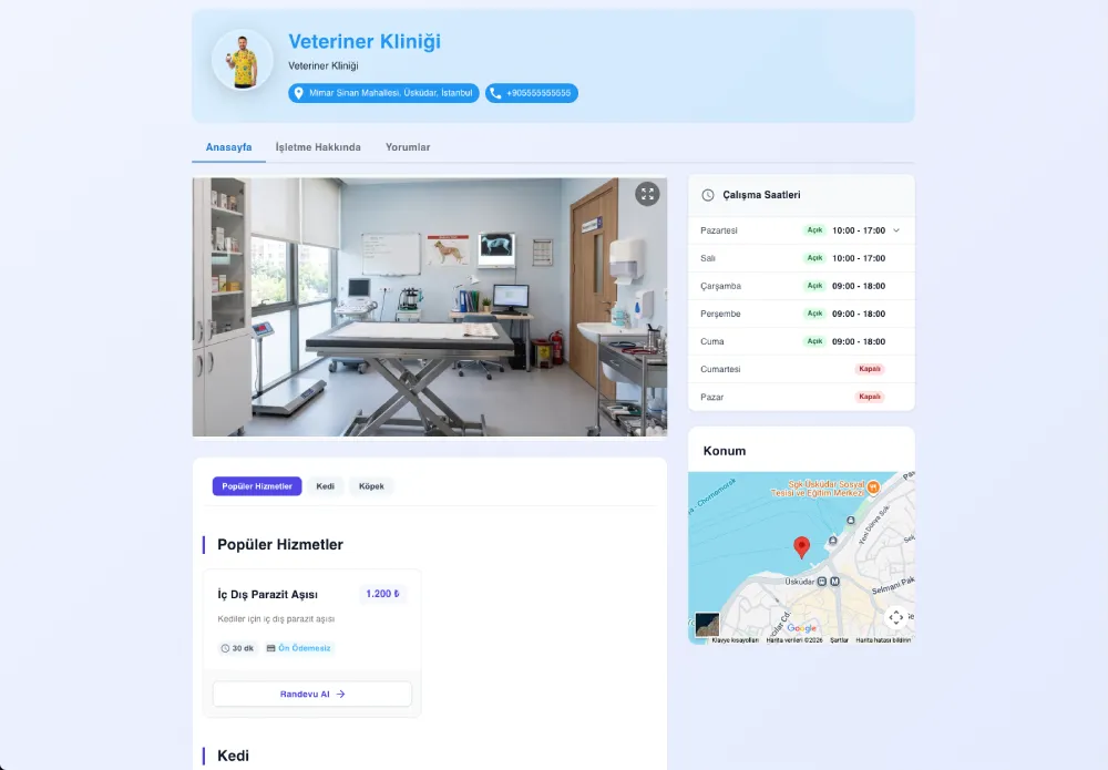 Web Sitesi Şablon Vitrini